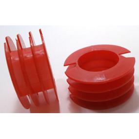 Kostřička do hrníčku P36X22 3-komorová plast (červená)