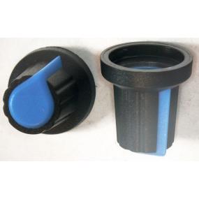 Knoflík 6mm černo-modrý 