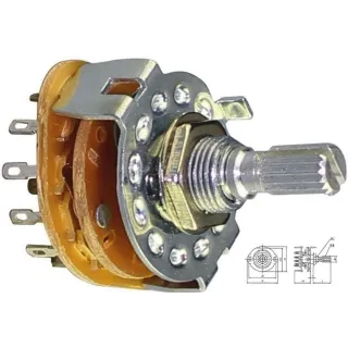 Přepínač otočný2x6poloh 250V/0,3A 