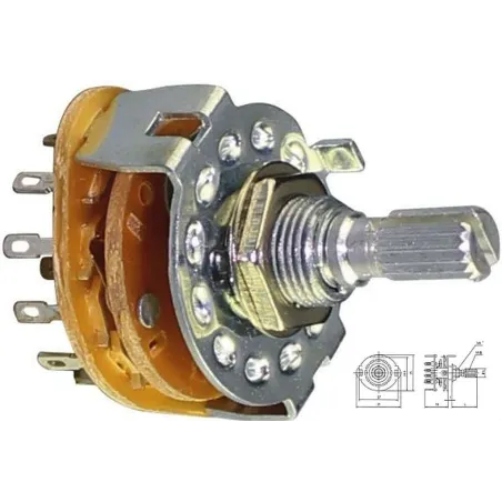 Přepínač otočný2x6poloh 250V/0,3A Přepínač otočný2x6poloh 250V/0,3A