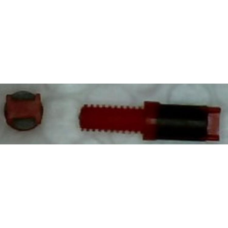 Ladicí šroub M1,4 s jádrem pr. 1,8x2,7mm červený